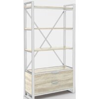 Стеллаж Hype Mebel Стандарт Люкс 80x170 (белый/древесина белая) - Изображение №1 — Chaika Market