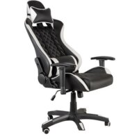 Игровое (геймерское) кресло Меб-ФФ MFG-6023 (черный/белый) - Изображение №7 — Chaika Market