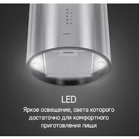 Кухонная вытяжка MAUNFELD Lee Wall 39 (черный) - Изображение №19 — Chaika Market