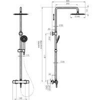 Душевая система  Rubineta Olo BK + Thermo-15 BK 625038 - Изображение №2 — Chaika Market
