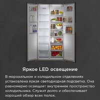 Холодильник side by side MAUNFELD MFF191NFSB - Изображение №27 — Chaika Market