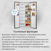 Холодильник side by side MAUNFELD MFF191NFSB - Изображение №25 — Chaika Market