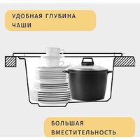Кухонная мойка ZorG ZRE 7851 R - Изображение №12 — Chaika Market