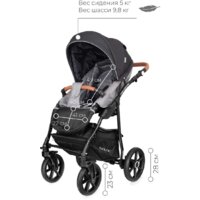 Универсальная коляска Riko Basic Bella Lux (3 в 1, 01/темно-серый) - Изображение №13 — Chaika Market