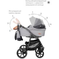 Универсальная коляска Riko Basic Bella Lux (3 в 1, 01/темно-серый) - Изображение №14 — Chaika Market