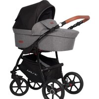 Универсальная коляска Riko Basic Bella Lux (3 в 1, 01/темно-серый) — Chaika Market