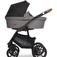 Универсальная коляска Riko Basic Bella Lux (3 в 1, 01/темно-серый) - Изображение №2 — Chaika Market