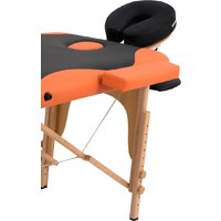 Массажный стол Atlas Sport складной 2-с деревянный 70 см (черно-оранжевый) - Изображение №3 — Chaika Market