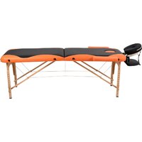 Массажный стол Atlas Sport складной 2-с деревянный 70 см (черно-оранжевый) - Изображение №2 — Chaika Market