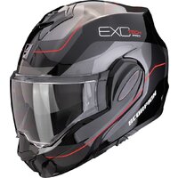 Мотошлем Scorpion Exo Exo-Tech Evo Pro Commuta (р. M, черный/серебристый/красный) — Chaika Market