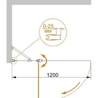 Стеклянная шторка для ванны Cezares Eco-O-V-11-120/140-C-Cr - Изображение №2 — Chaika Market
