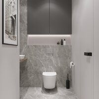 Унитаз подвесной Lauter Vortex 2110830 + TECE Kit 9400412 с кнопкой (хром) - Изображение №7 — Chaika Market