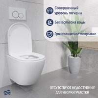 Унитаз подвесной Lauter Vortex 2110830 + TECE Kit 9400412 с кнопкой (хром) - Изображение №5 — Chaika Market