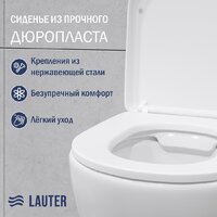 Унитаз подвесной Lauter Vortex 2110830 + TECE Kit 9400412 с кнопкой (хром) - Изображение №3 — Chaika Market