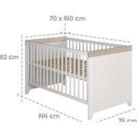 Кроватка-трансформер Roba Felicia 70x140 1911775 (белый) - Изображение №7 — Chaika Market
