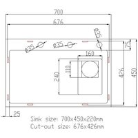 Кухонная мойка Stellar Decor S7045NB-A-D (нано черный, c доской) - Изображение №8 — Chaika Market