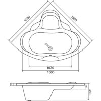 Ванна Lauter Riviera 150x150 21050150 (с каркасом) - Изображение №13 — Chaika Market