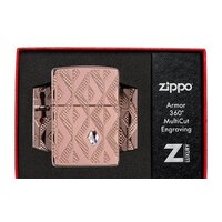 Зажигалка Zippo Armor Geometric Diamond Pattern Design 49702 - Изображение №9 — Chaika Market