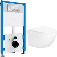 Унитаз подвесной Lauter Sulzdorf с микролифтом и кнопкой смыва 219703E (белый/сатин) — Chaika Market