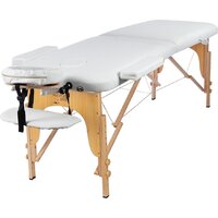 Массажный стол Atlas Sport складной 2-с деревянный 70 см (белый) — Chaika Market