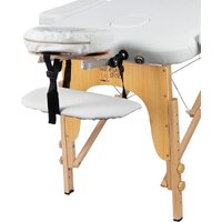 Массажный стол Atlas Sport складной 2-с деревянный 70 см (белый) - Изображение №2 — Chaika Market