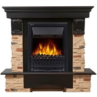 Портал Firelight Pietra Classic (камень сланец натуральный/шпон темный дуб) — Chaika Market