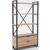 Стеллаж Hype Mebel Стандарт Люкс 50x200 (черный/дуб галифакс натуральный) — Chaika Market