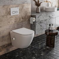 Унитаз подвесной Roxen Antares Bidet в комплекте с инсталляцией StounFix Dual Fresh 6 в 1 966280 (кнопка: бежевый) - Изображение №6 — Chaika Market