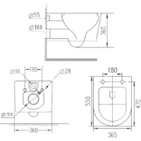 Унитаз подвесной Roxen Vortex Tornado в комплекте с инсталляцией StounFix Dual Fresh 6 в 1 964590 (кнопка: оружейная сталь) - Изображение №16 — Chaika Market