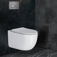 Унитаз подвесной Roxen Vortex Tornado в комплекте с инсталляцией StounFix Dual Fresh 6 в 1 964590 (кнопка: оружейная сталь) - Изображение №9 — Chaika Market