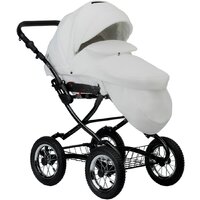 Универсальная коляска Indigo Barbara ECO Classic (2 в 1, be 05/белая кожа) - Изображение №4 — Chaika Market