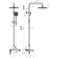 Душевая система  Rubineta Olo + Ultra-10 SW DV3/4 625125 - Изображение №2 — Chaika Market
