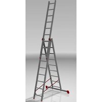 Лестница-стремянка Новая высота NV 323 трёхсекционная профессиональная 3x9 ступеней - Изображение №3 — Chaika Market