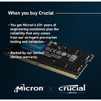 Оперативная память Crucial 16ГБ DDR5 SODIMM 5600МГц CT16G56C46S5 - Изображение №3 — Chaika Market
