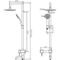 Душевая система  Damixa Elder D0701200 - Изображение №11 — Chaika Market