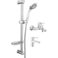 Комплект смесителей Rubineta Uno-10 + Uno-18 + Varianta – Delta 625025 — Chaika Market