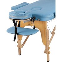 Массажный стол Atlas Sport складной 2-с деревянный 70 см (светло-голубой) - Изображение №3 — Chaika Market