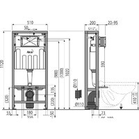 Инсталляция для унитаза Alcaplast AM116/1120 - Изображение №2 — Chaika Market