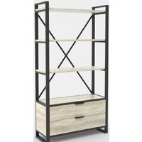 Стеллаж Hype Mebel Стандарт Люкс 50x200 (черный/древесина белая) — Chaika Market