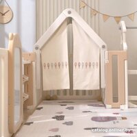 Игровой манеж UNIX kids DeLuxe House&Storage 150х180 Camel PPLXSWH180WC - Изображение №3 — Chaika Market