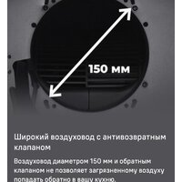 Кухонная вытяжка MAUNFELD Lee Push 39 (белый) - Изображение №18 — Chaika Market