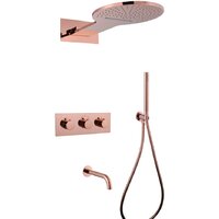 Душевая система  Abber Wasser Kreis AF8150RG (розовое золото) — Chaika Market