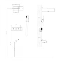 Душевая система  Abber Wasser Kreis AF8150RG (розовое золото) - Изображение №3 — Chaika Market