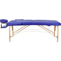 Массажный стол Atlas Sport складной 2-с деревянный 70 см (синий) - Изображение №2 — Chaika Market