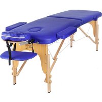 Массажный стол Atlas Sport складной 2-с деревянный 70 см (синий) — Chaika Market