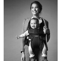 Рюкзак-переноска BabyBjorn One Cotton Mix (черный) - Изображение №4 — Chaika Market