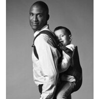 Рюкзак-переноска BabyBjorn One Cotton Mix (черный) - Изображение №3 — Chaika Market