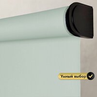 Рулонная электроштора НеоФьюжен Эден 200 230х200 правая (снежная мята, черная фурнитура) - Изображение №5 — Chaika Market