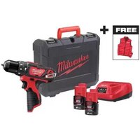 Ударная дрель-шуруповерт Milwaukee M12 BPDMC-202C 4933499465 (с 2-мя АКБ, кейс) — Chaika Market