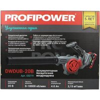 Ручная воздуходувка Profipower DWDUB-20V (с 1-им АКБ) - Изображение №12 — Chaika Market